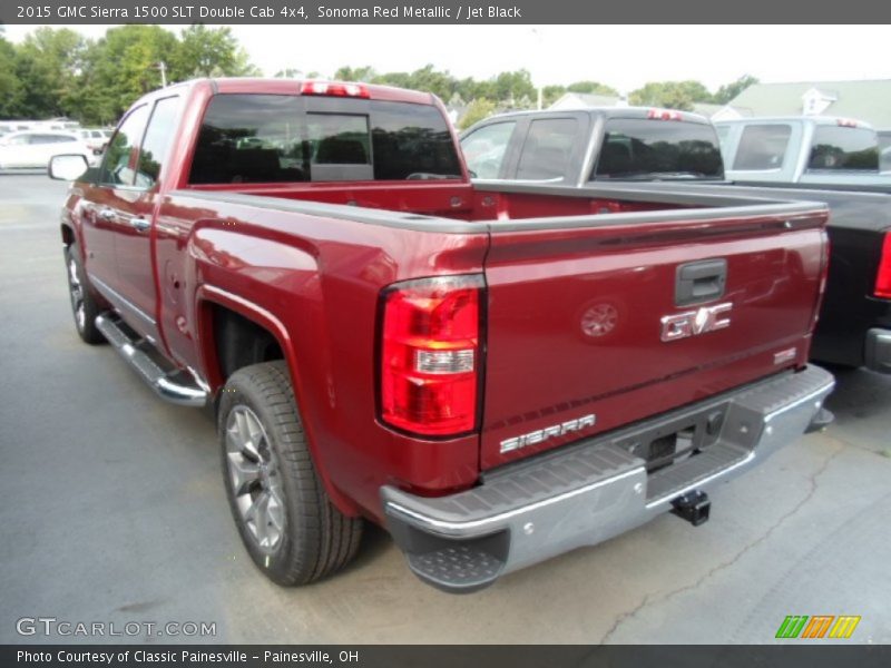 Sonoma Red Metallic / Jet Black 2015 GMC Sierra 1500 SLT Double Cab 4x4