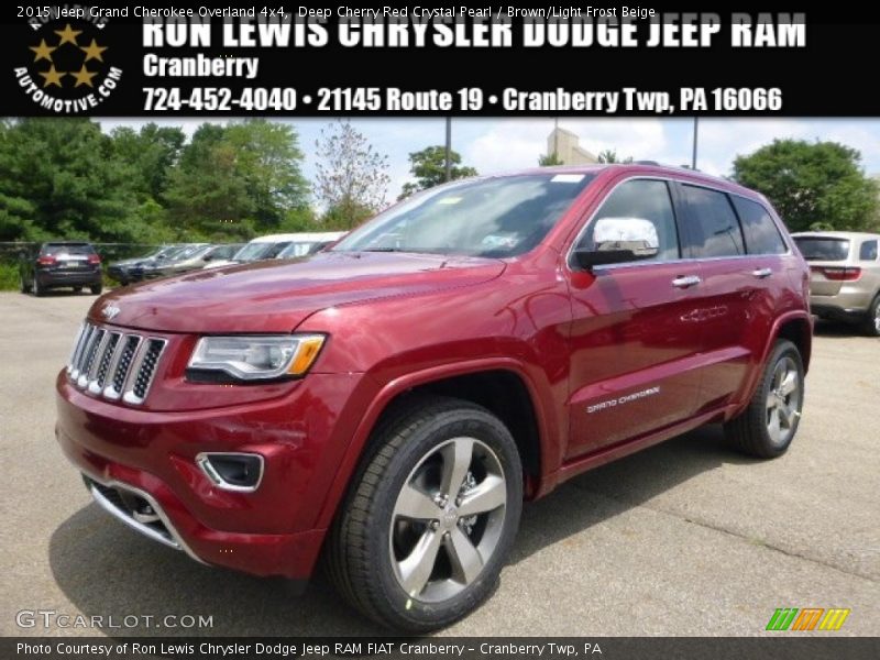 Deep Cherry Red Crystal Pearl / Brown/Light Frost Beige 2015 Jeep Grand Cherokee Overland 4x4