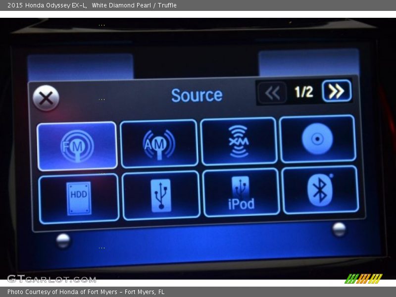 White Diamond Pearl / Truffle 2015 Honda Odyssey EX-L