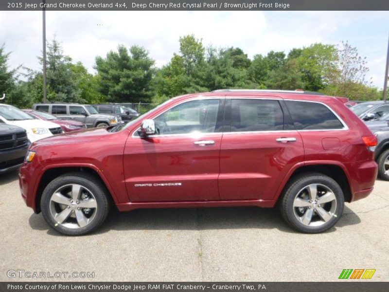Deep Cherry Red Crystal Pearl / Brown/Light Frost Beige 2015 Jeep Grand Cherokee Overland 4x4