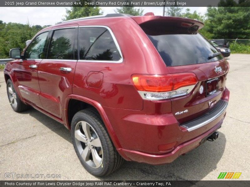 Deep Cherry Red Crystal Pearl / Brown/Light Frost Beige 2015 Jeep Grand Cherokee Overland 4x4