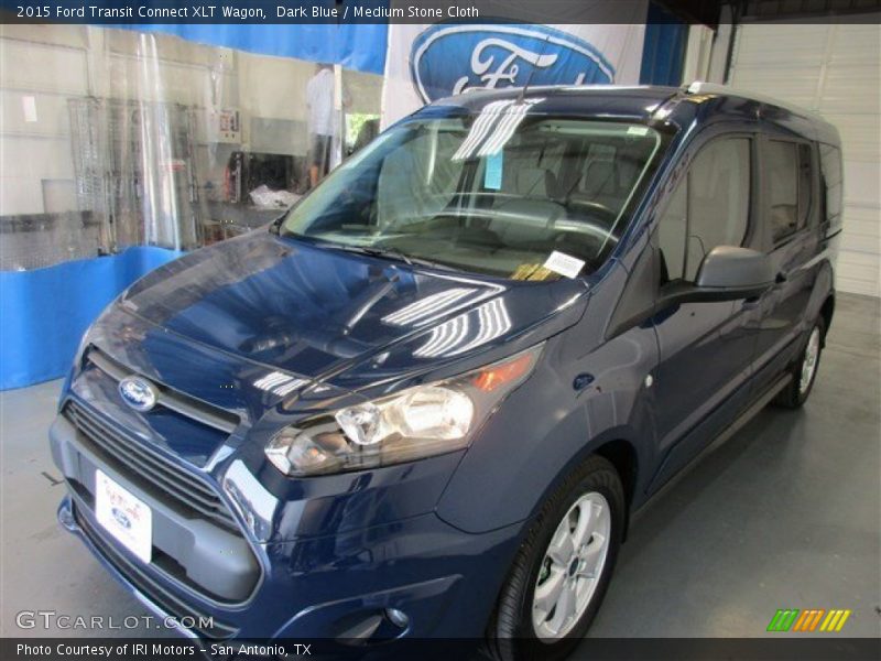 Dark Blue / Medium Stone Cloth 2015 Ford Transit Connect XLT Wagon