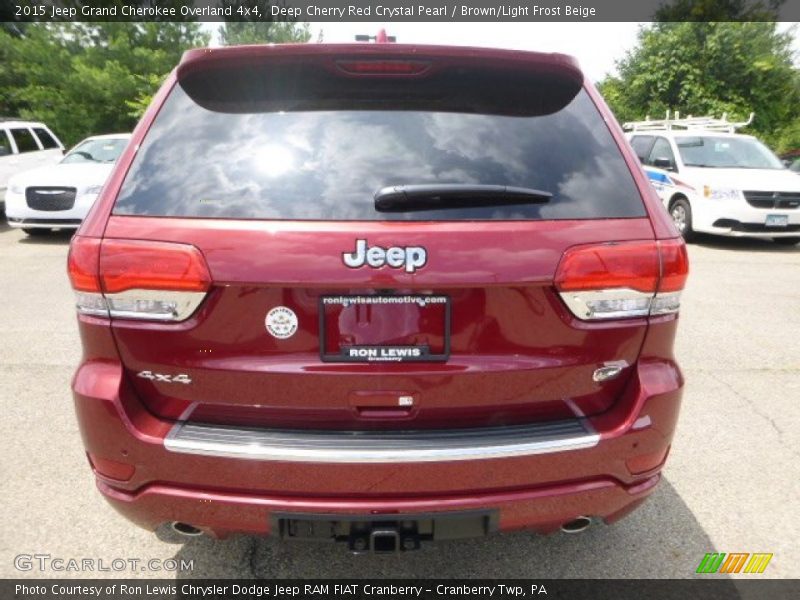 Deep Cherry Red Crystal Pearl / Brown/Light Frost Beige 2015 Jeep Grand Cherokee Overland 4x4