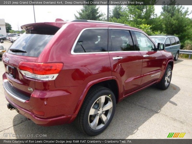 Deep Cherry Red Crystal Pearl / Brown/Light Frost Beige 2015 Jeep Grand Cherokee Overland 4x4