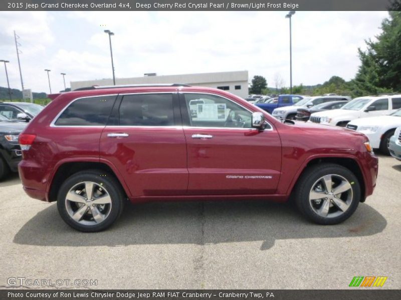 Deep Cherry Red Crystal Pearl / Brown/Light Frost Beige 2015 Jeep Grand Cherokee Overland 4x4
