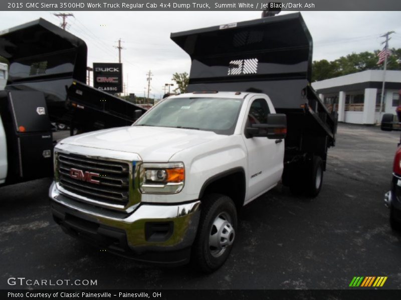 Summit White / Jet Black/Dark Ash 2015 GMC Sierra 3500HD Work Truck Regular Cab 4x4 Dump Truck