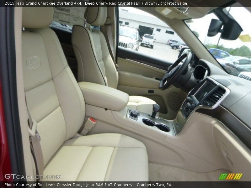 Deep Cherry Red Crystal Pearl / Brown/Light Frost Beige 2015 Jeep Grand Cherokee Overland 4x4