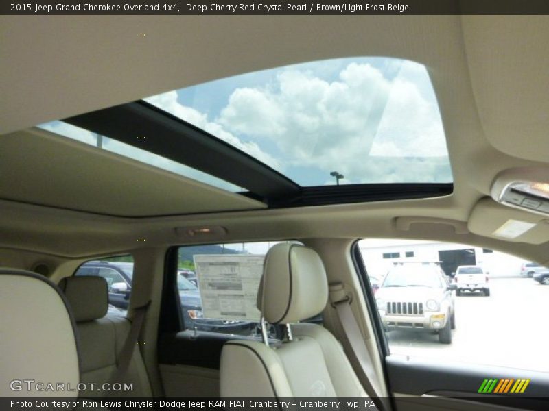 Deep Cherry Red Crystal Pearl / Brown/Light Frost Beige 2015 Jeep Grand Cherokee Overland 4x4
