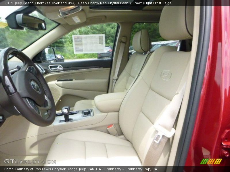 Deep Cherry Red Crystal Pearl / Brown/Light Frost Beige 2015 Jeep Grand Cherokee Overland 4x4