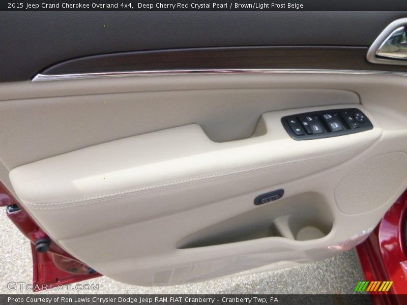 Deep Cherry Red Crystal Pearl / Brown/Light Frost Beige 2015 Jeep Grand Cherokee Overland 4x4