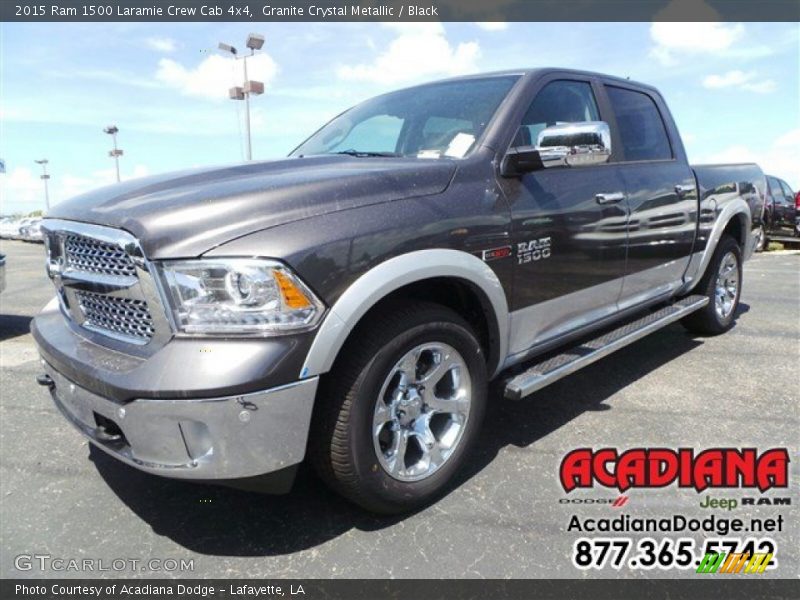 Granite Crystal Metallic / Black 2015 Ram 1500 Laramie Crew Cab 4x4