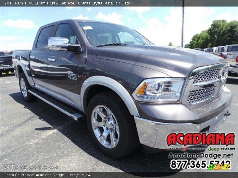 Granite Crystal Metallic / Black 2015 Ram 1500 Laramie Crew Cab 4x4