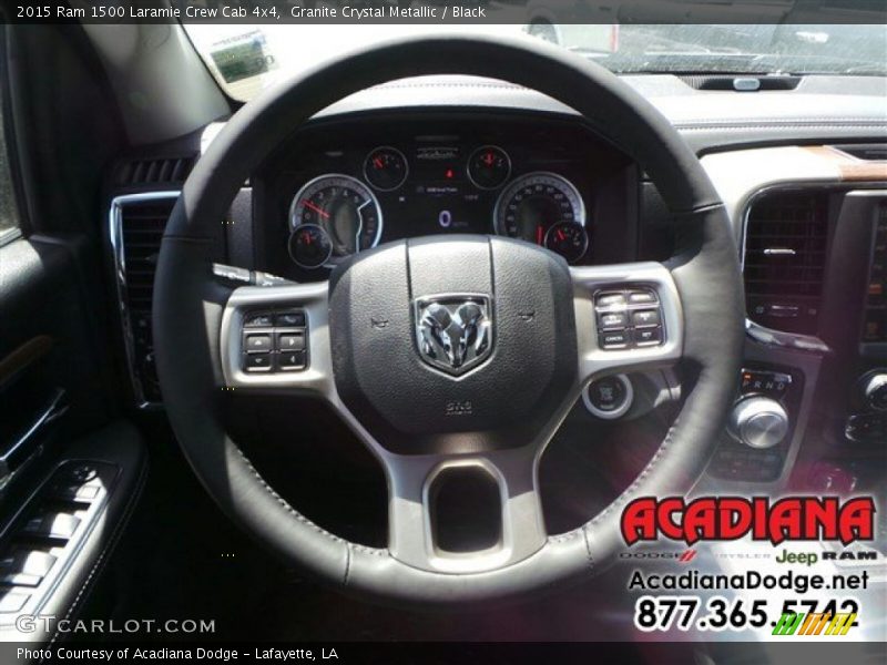 Granite Crystal Metallic / Black 2015 Ram 1500 Laramie Crew Cab 4x4