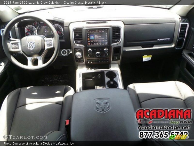 Granite Crystal Metallic / Black 2015 Ram 1500 Laramie Crew Cab 4x4