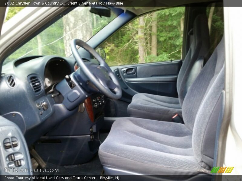 Bright Silver Metallic / Navy Blue 2002 Chrysler Town & Country LX