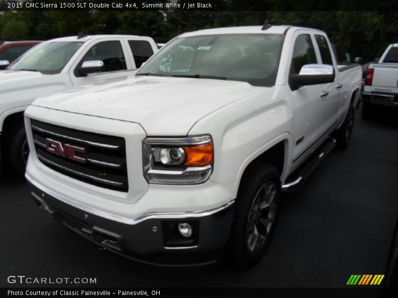 Summit White / Jet Black 2015 GMC Sierra 1500 SLT Double Cab 4x4