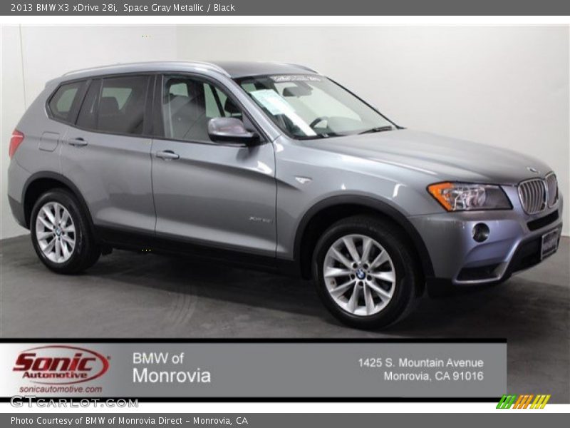 Space Gray Metallic / Black 2013 BMW X3 xDrive 28i