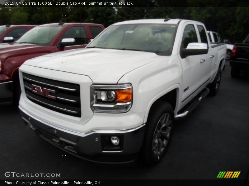 Summit White / Jet Black 2015 GMC Sierra 1500 SLT Double Cab 4x4