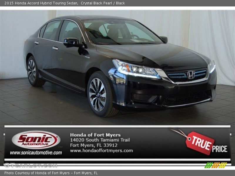 Crystal Black Pearl / Black 2015 Honda Accord Hybrid Touring Sedan