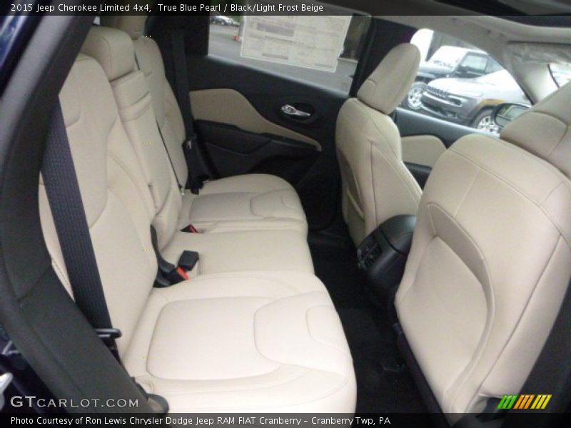 True Blue Pearl / Black/Light Frost Beige 2015 Jeep Cherokee Limited 4x4