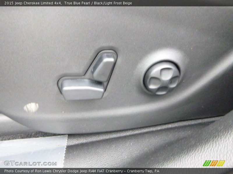True Blue Pearl / Black/Light Frost Beige 2015 Jeep Cherokee Limited 4x4