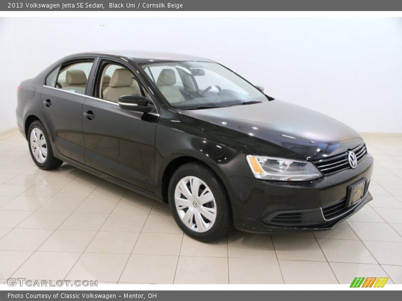 Black Uni / Cornsilk Beige 2013 Volkswagen Jetta SE Sedan