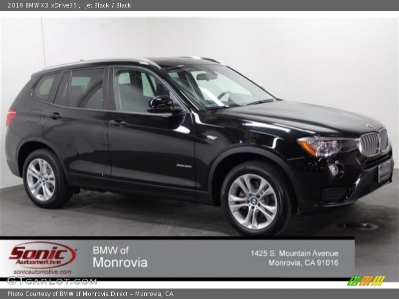 Jet Black / Black 2016 BMW X3 xDrive35i