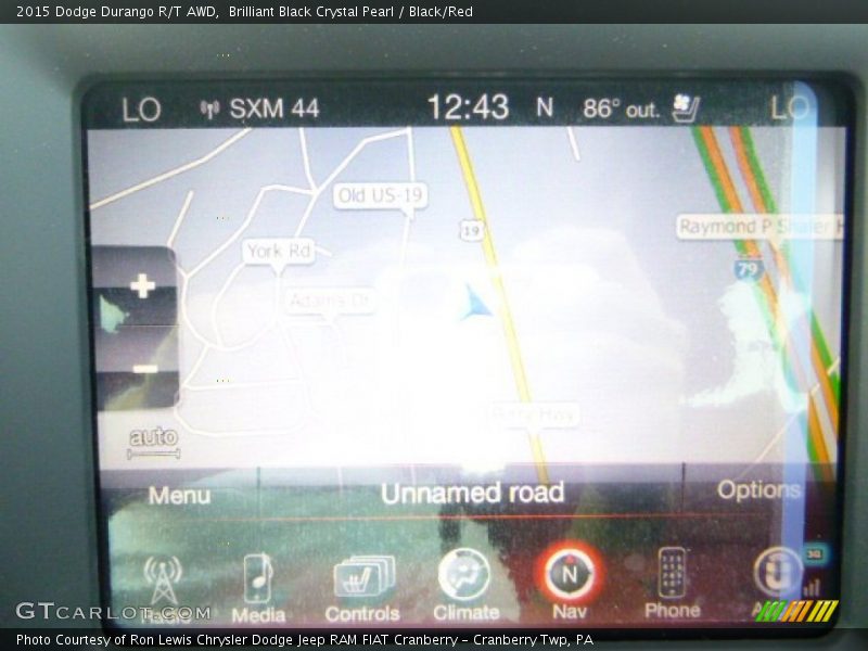 Brilliant Black Crystal Pearl / Black/Red 2015 Dodge Durango R/T AWD