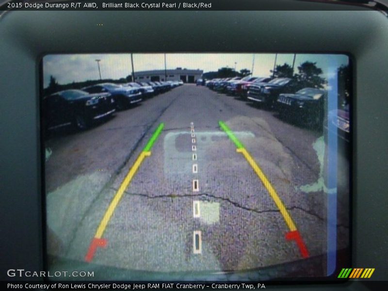 Brilliant Black Crystal Pearl / Black/Red 2015 Dodge Durango R/T AWD