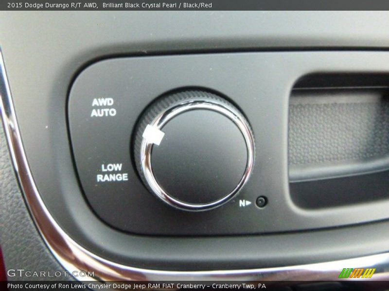 Brilliant Black Crystal Pearl / Black/Red 2015 Dodge Durango R/T AWD