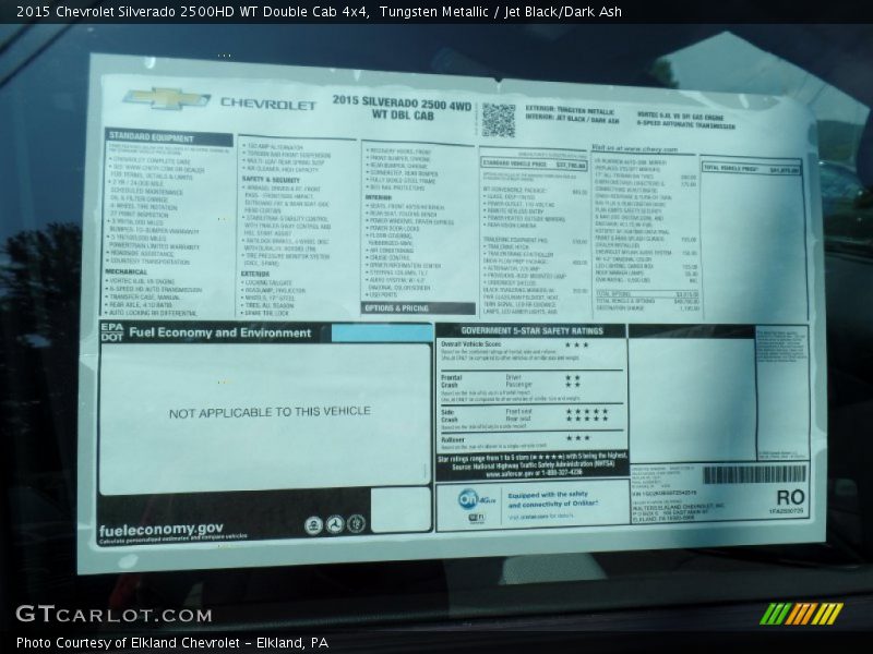 Tungsten Metallic / Jet Black/Dark Ash 2015 Chevrolet Silverado 2500HD WT Double Cab 4x4