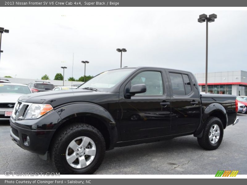 Super Black / Beige 2013 Nissan Frontier SV V6 Crew Cab 4x4