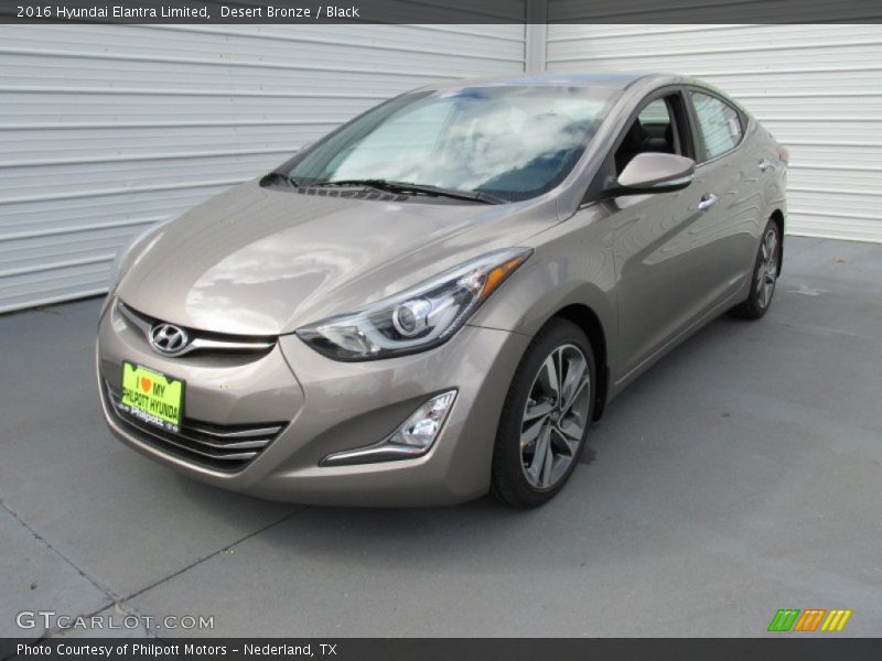 Desert Bronze / Black 2016 Hyundai Elantra Limited