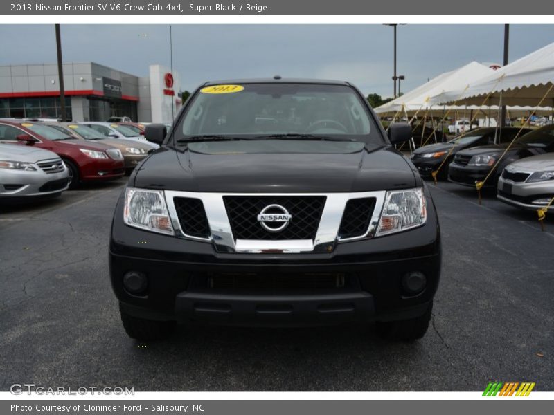 Super Black / Beige 2013 Nissan Frontier SV V6 Crew Cab 4x4