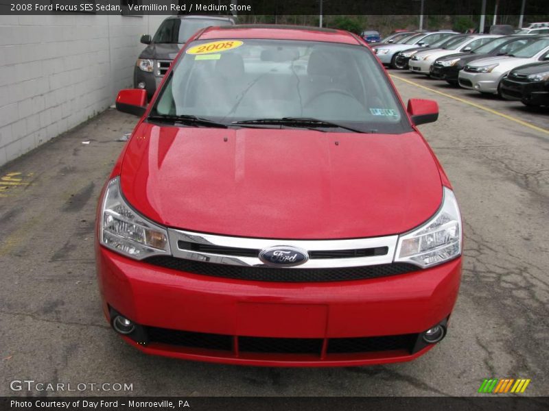 Vermillion Red / Medium Stone 2008 Ford Focus SES Sedan