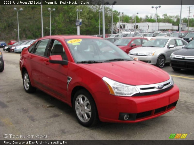 Vermillion Red / Medium Stone 2008 Ford Focus SES Sedan