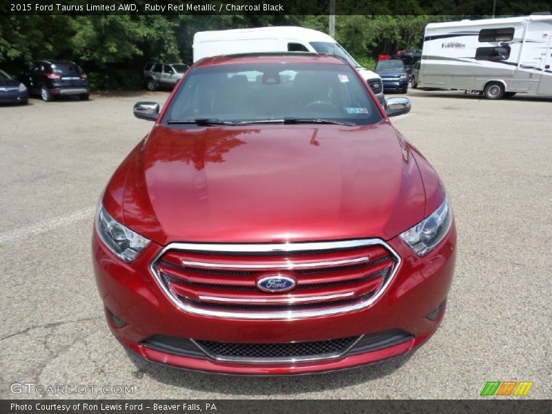 Ruby Red Metallic / Charcoal Black 2015 Ford Taurus Limited AWD