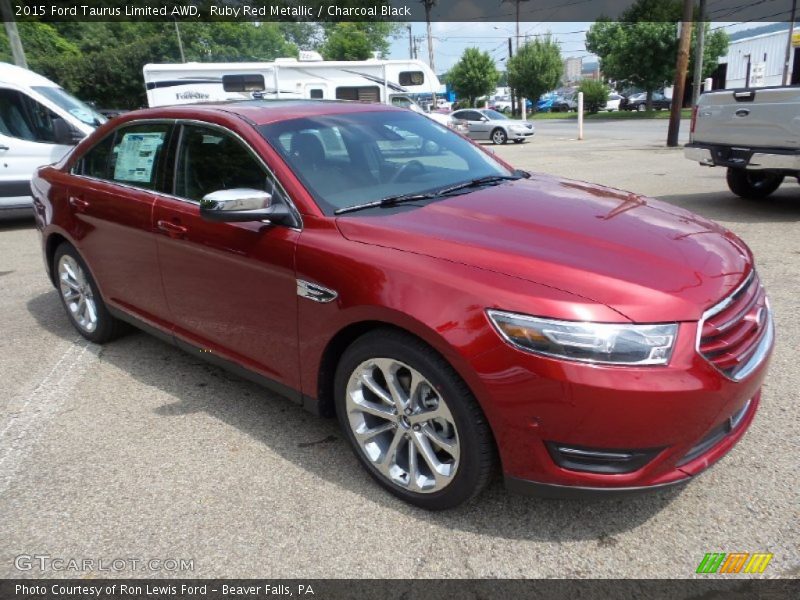 Ruby Red Metallic / Charcoal Black 2015 Ford Taurus Limited AWD