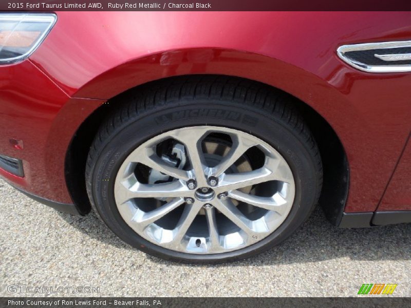 Ruby Red Metallic / Charcoal Black 2015 Ford Taurus Limited AWD