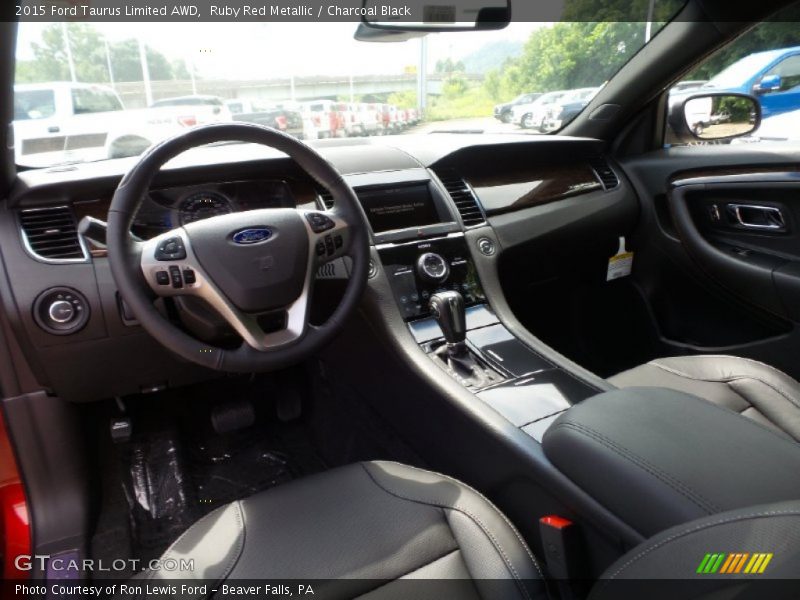 Ruby Red Metallic / Charcoal Black 2015 Ford Taurus Limited AWD