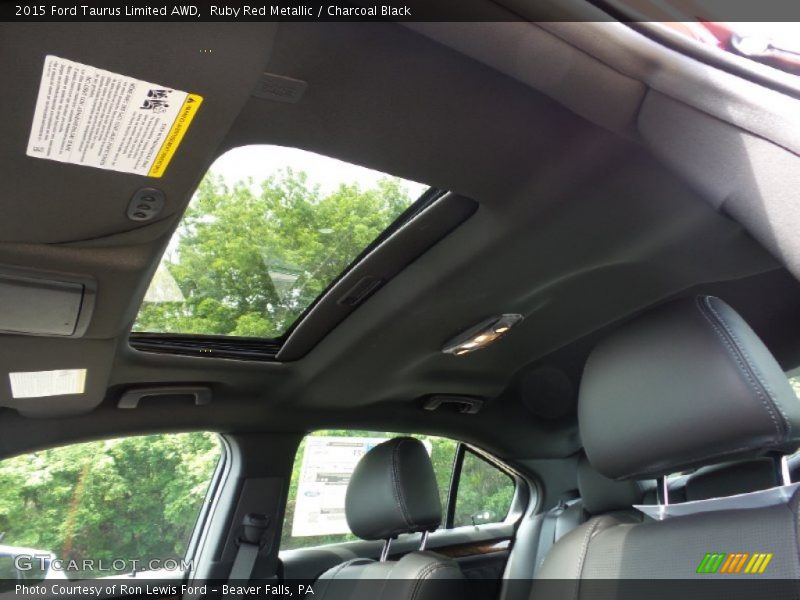 Ruby Red Metallic / Charcoal Black 2015 Ford Taurus Limited AWD