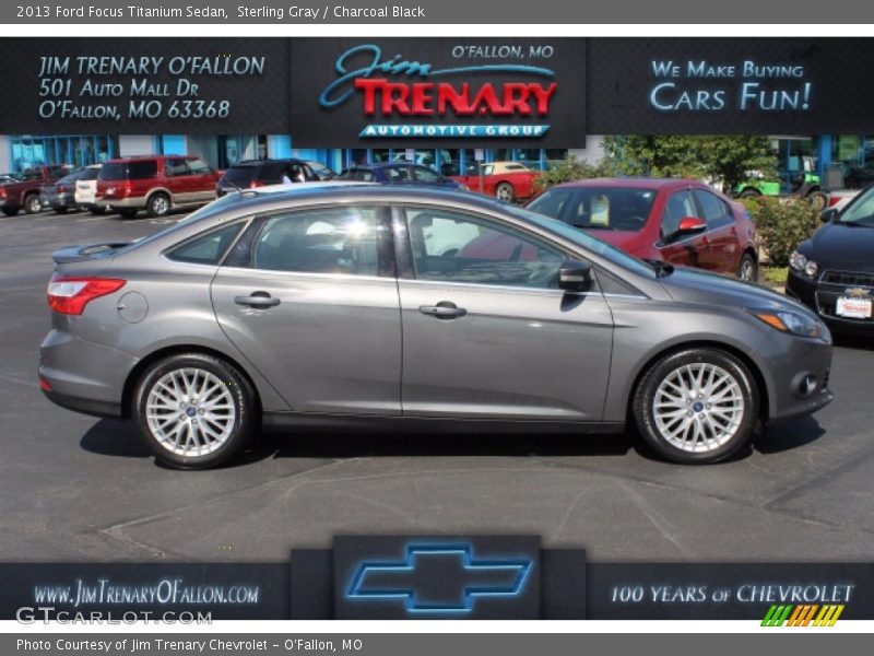 Sterling Gray / Charcoal Black 2013 Ford Focus Titanium Sedan