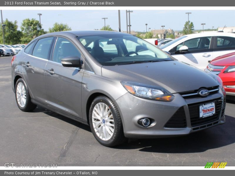 Sterling Gray / Charcoal Black 2013 Ford Focus Titanium Sedan