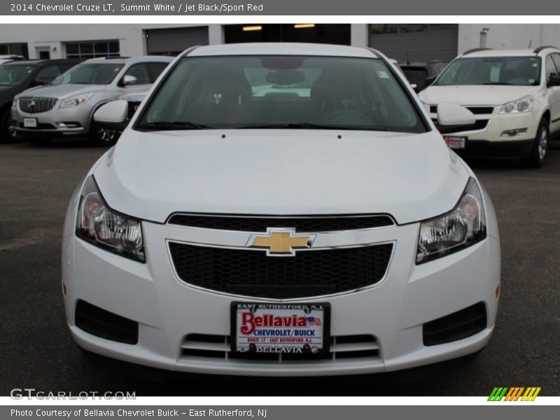 Summit White / Jet Black/Sport Red 2014 Chevrolet Cruze LT