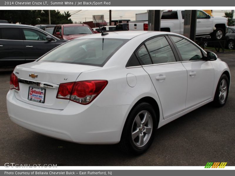 Summit White / Jet Black/Sport Red 2014 Chevrolet Cruze LT