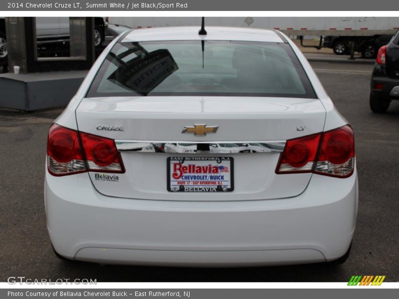 Summit White / Jet Black/Sport Red 2014 Chevrolet Cruze LT