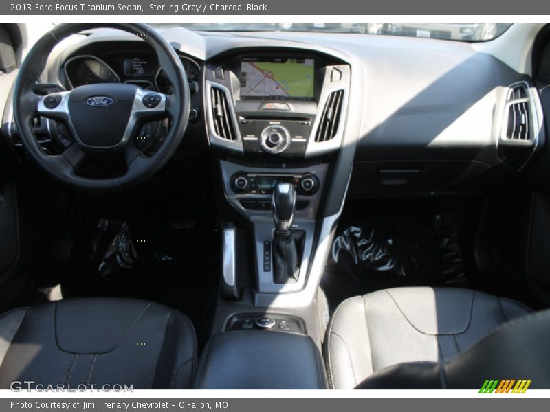 Sterling Gray / Charcoal Black 2013 Ford Focus Titanium Sedan