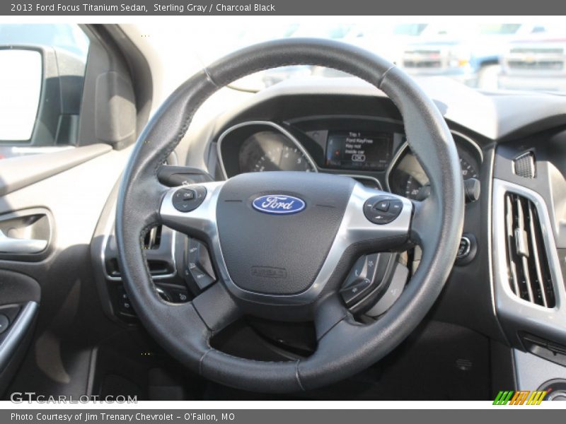 Sterling Gray / Charcoal Black 2013 Ford Focus Titanium Sedan