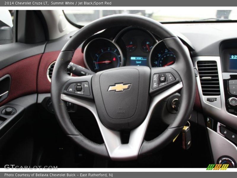 Summit White / Jet Black/Sport Red 2014 Chevrolet Cruze LT