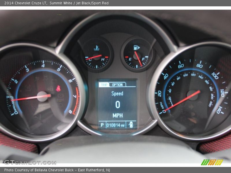 Summit White / Jet Black/Sport Red 2014 Chevrolet Cruze LT